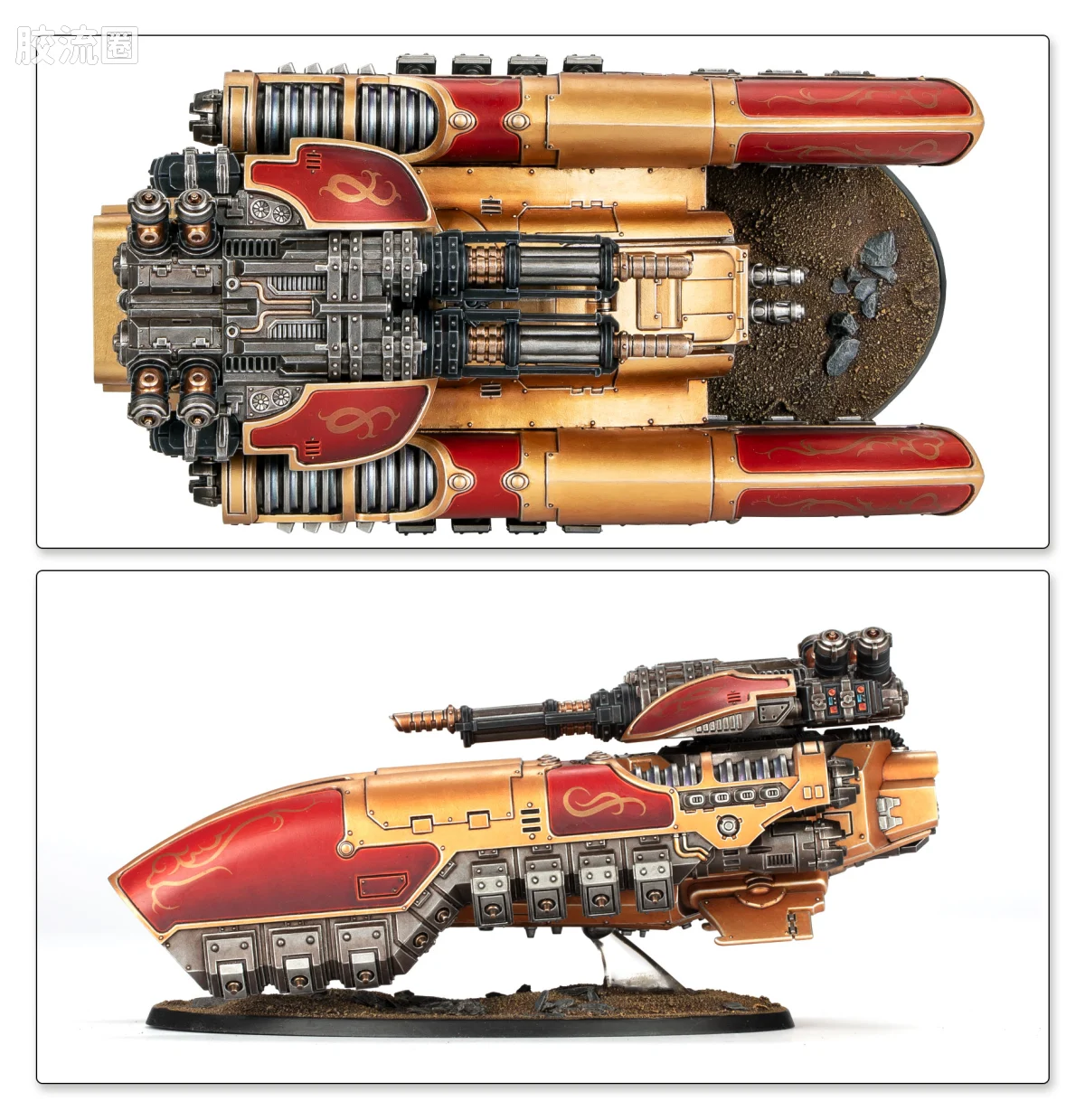 战锤40K Adeptus Custodes 帝皇禁军 卡拉迪乌斯歼灭者引力坦克 - 图片