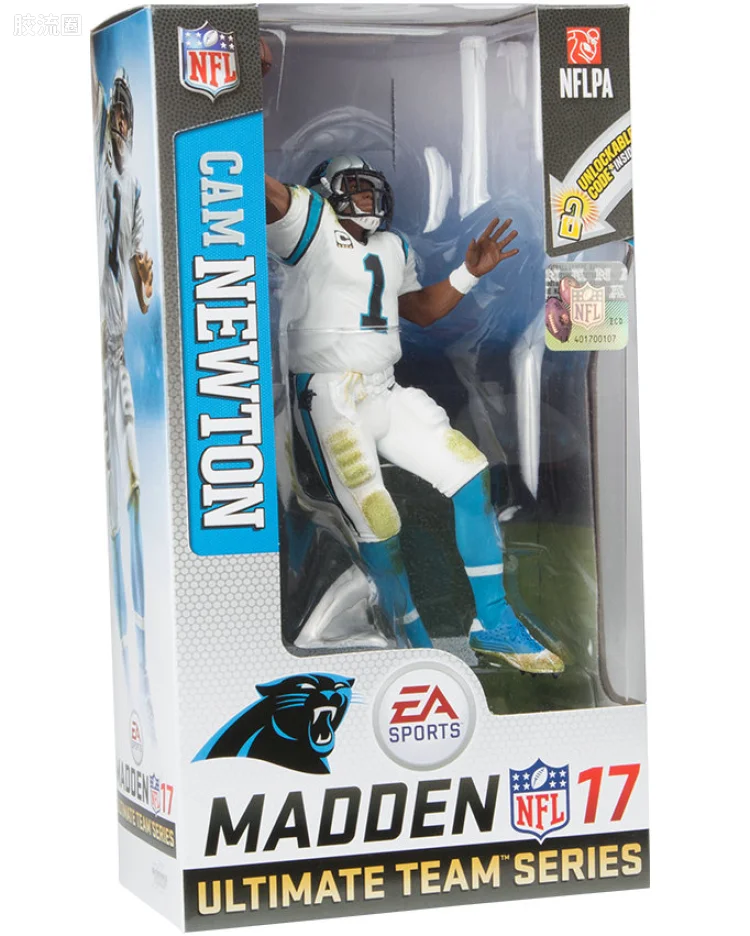 麦克法兰NFL美式足球系列玩具 Madden NFL 17 Ultimate Team Series 3 Cam Newton