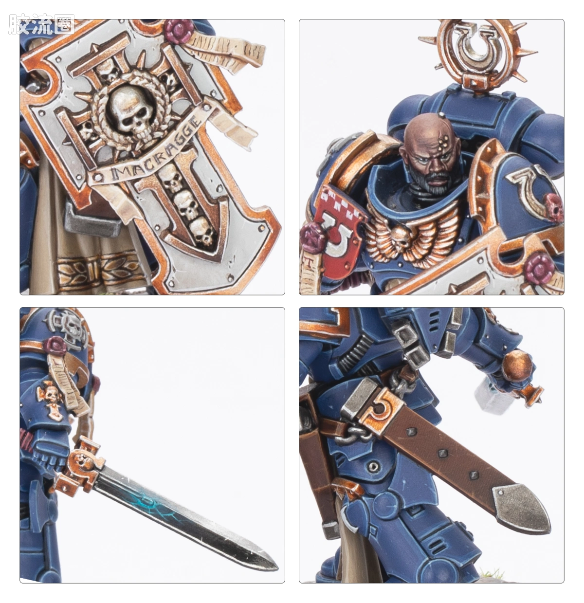 战锤40K Ultramarines 极限战士 10版 二连长泰图斯与奥特拉玛守望者 - 图片