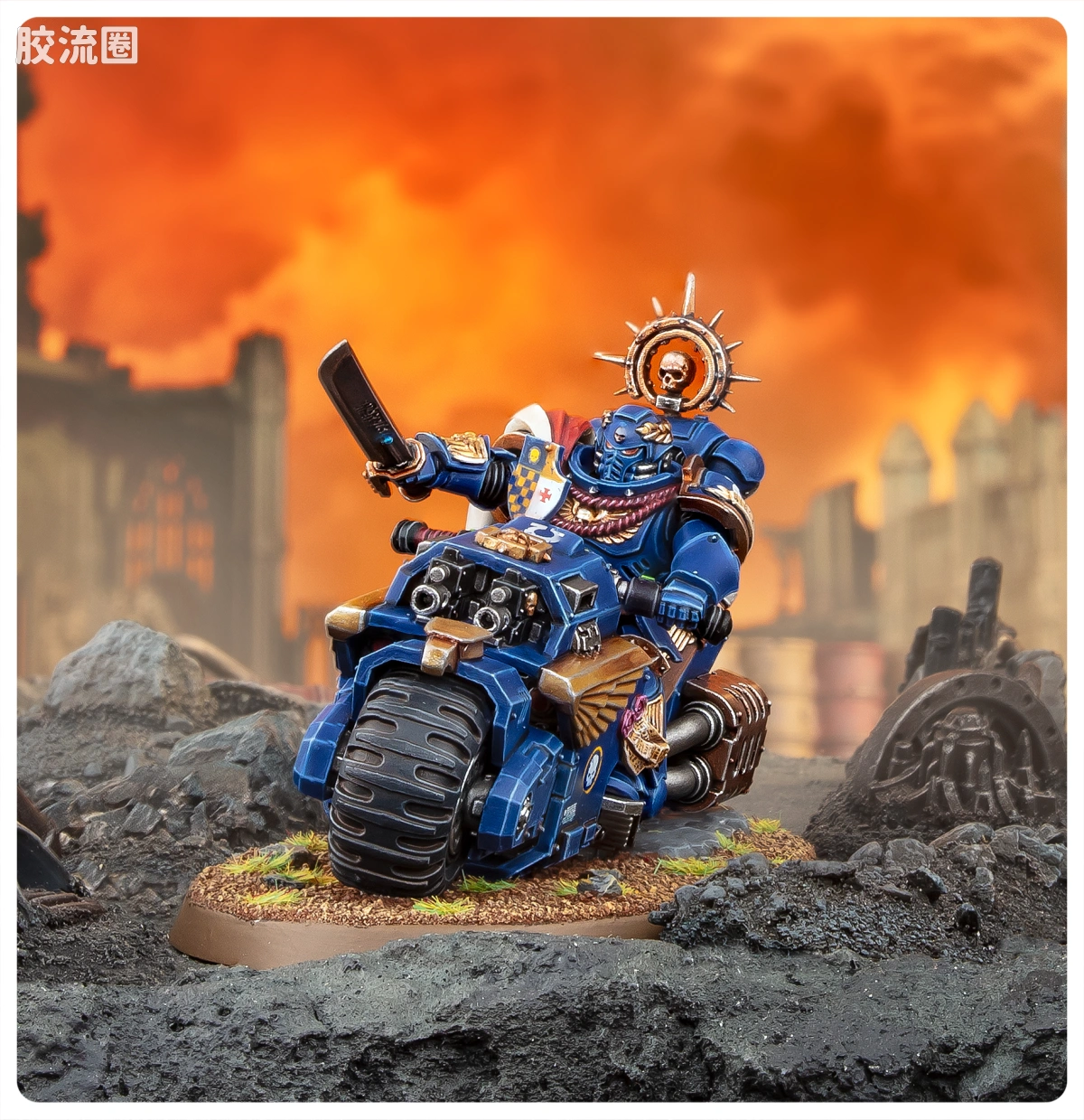 战锤40K Space Marines 星际战士通用单位 10版 摩托队长 - 图片