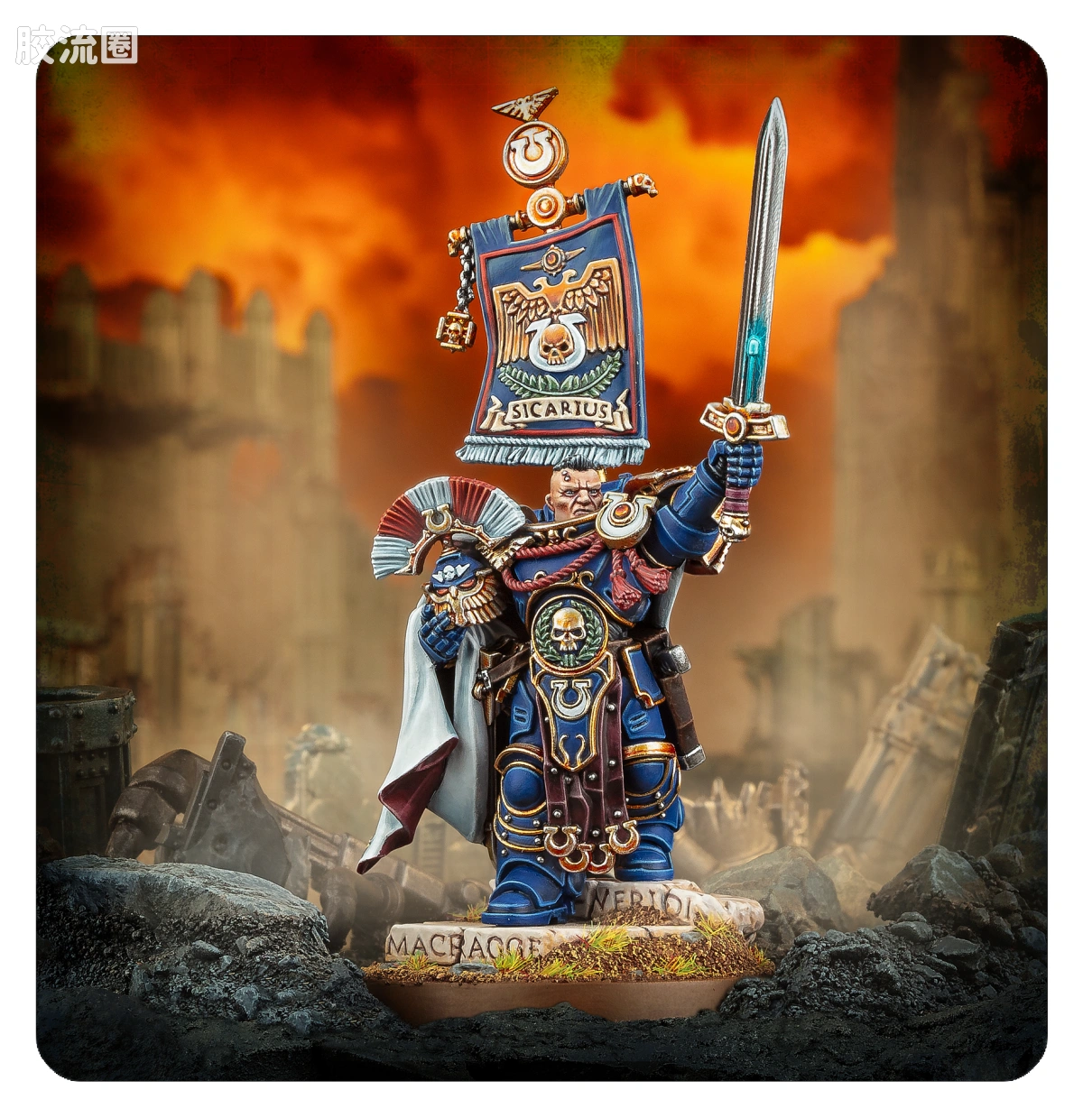 战锤40K Ultramarines 极限战士 10版 常胜荣誉卫队连长 卡托·西卡留斯 - 图片