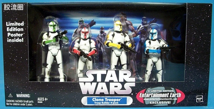 Clone Trooper Troop Builder 4-Pack Color (Battle Damage)