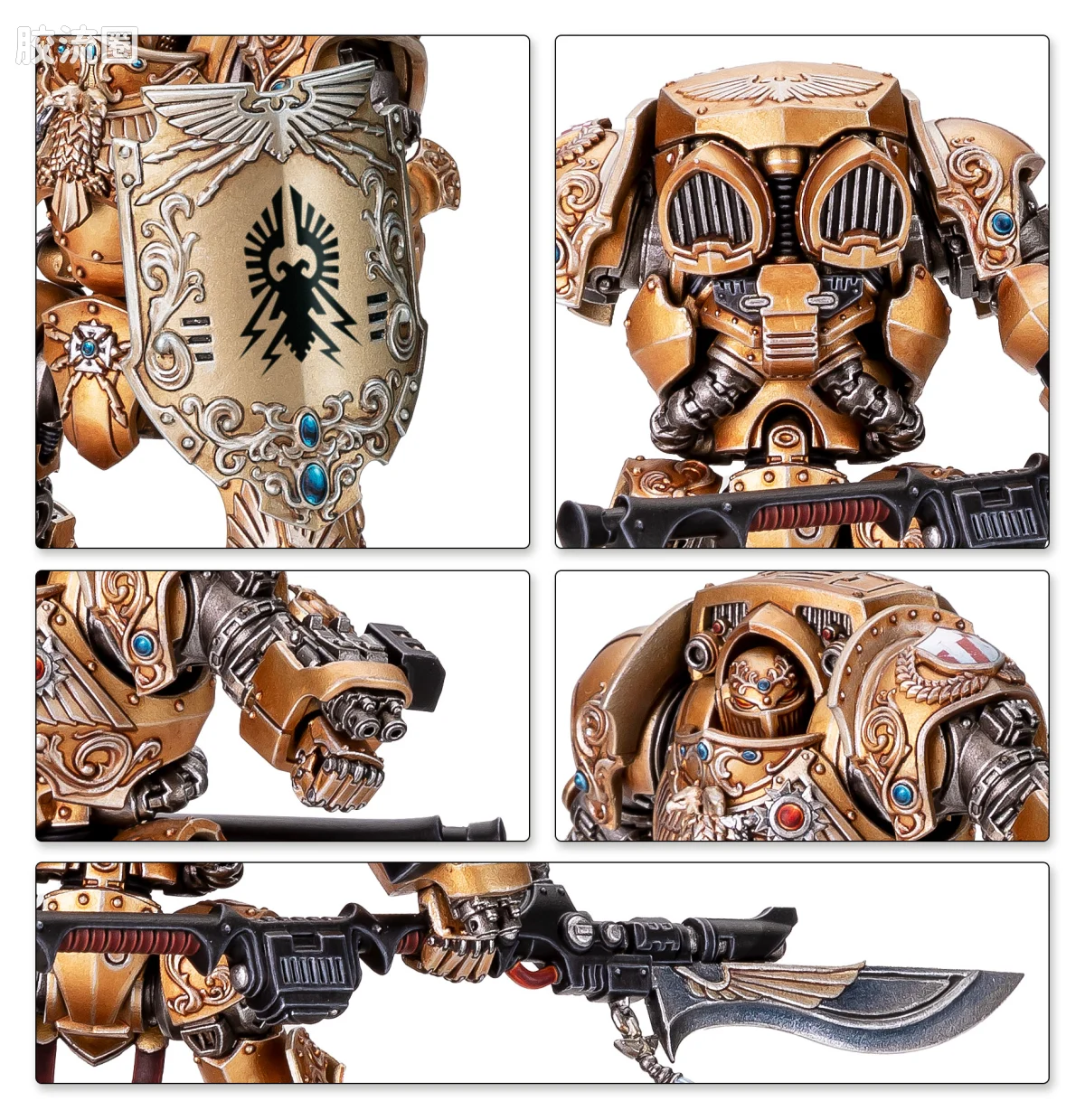 战锤40K Adeptus Custodes 帝皇禁军 禁军无畏机甲 - 图片