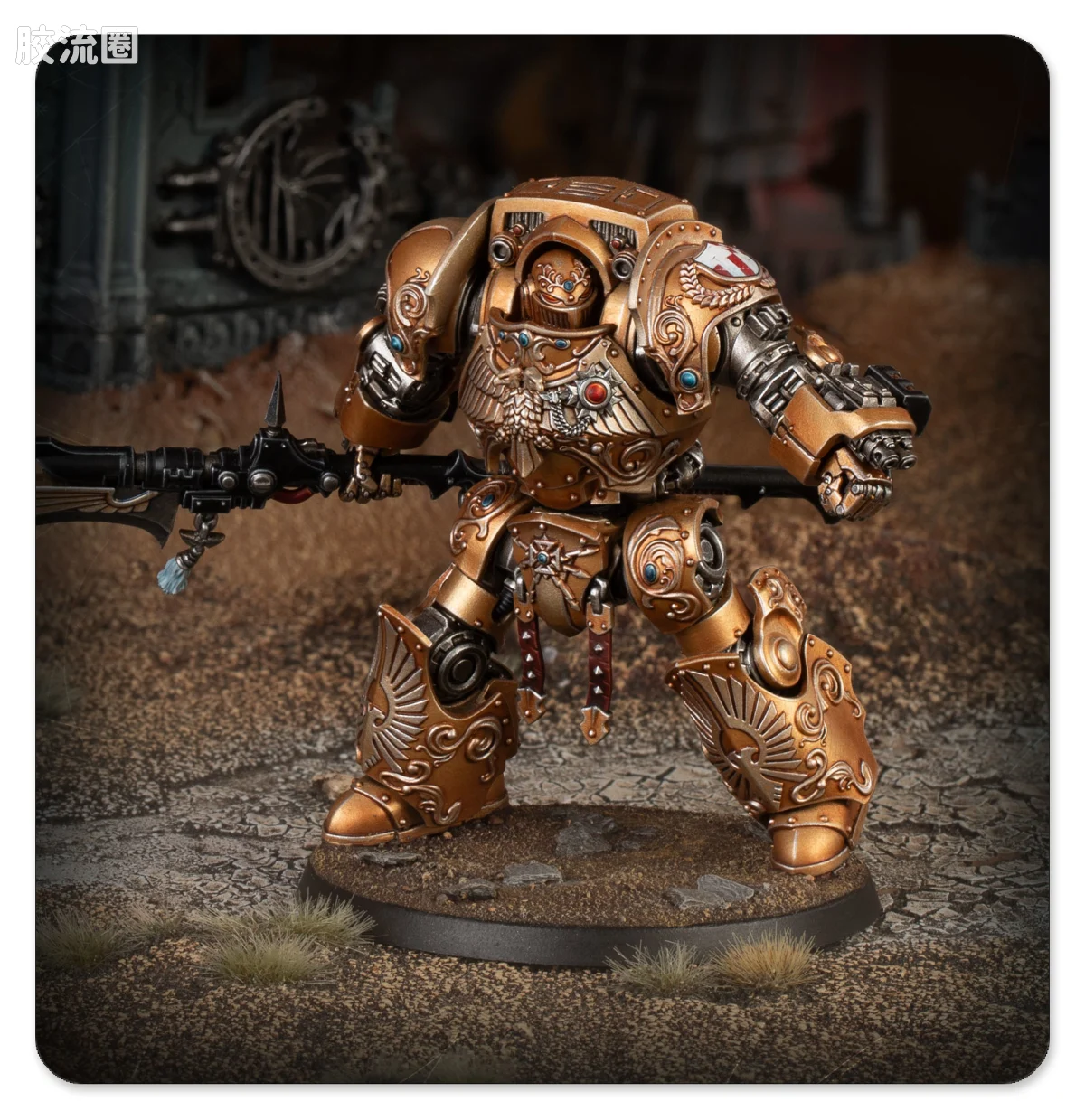 战锤40K Adeptus Custodes 帝皇禁军 禁军无畏机甲 - 图片