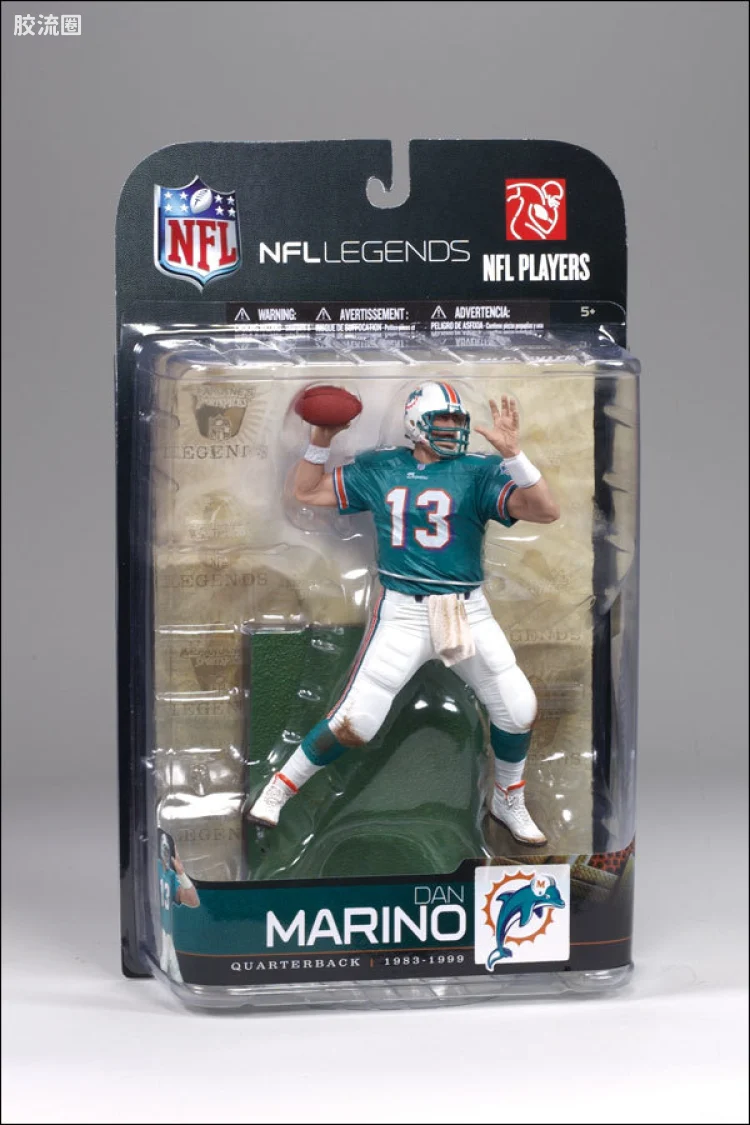 麦克法兰NFL美式足球系列玩具 传奇第5代 DAN MARINO 2