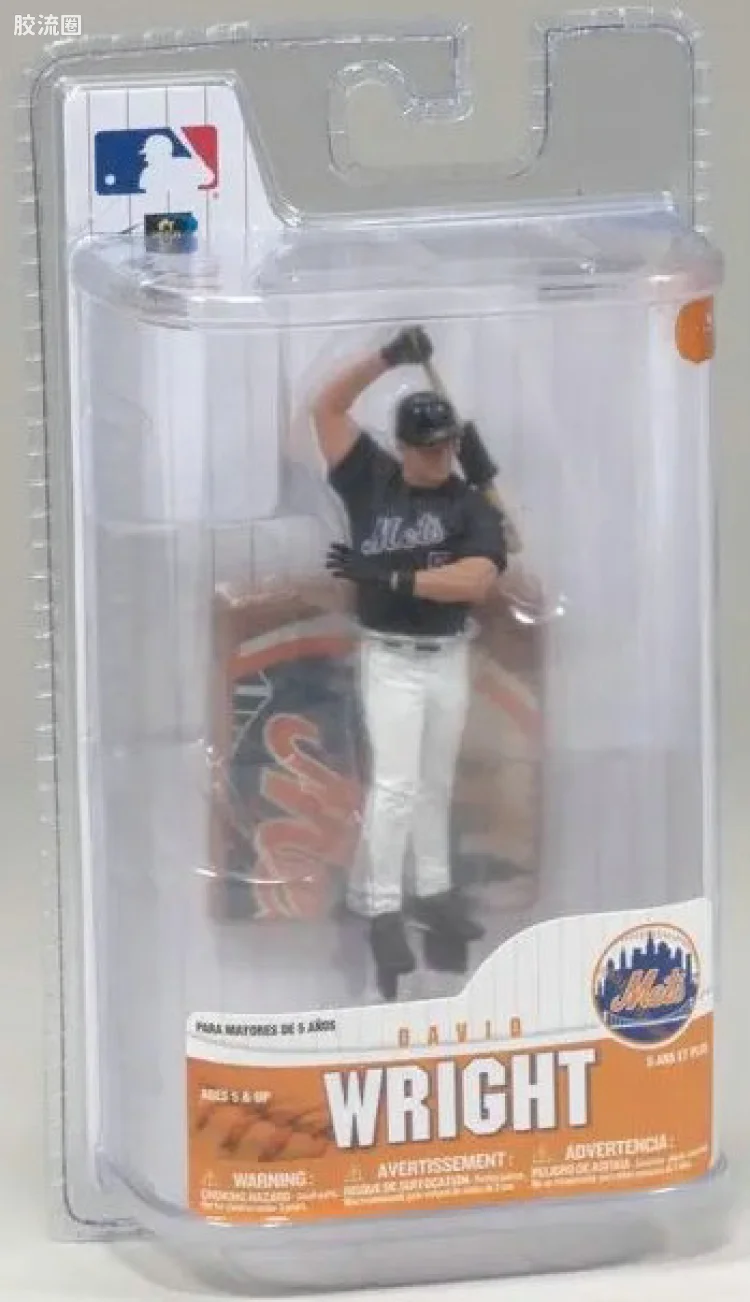 麦克法兰MLB棒球系列玩具 3寸系列第6代 DAVID WRIGHT