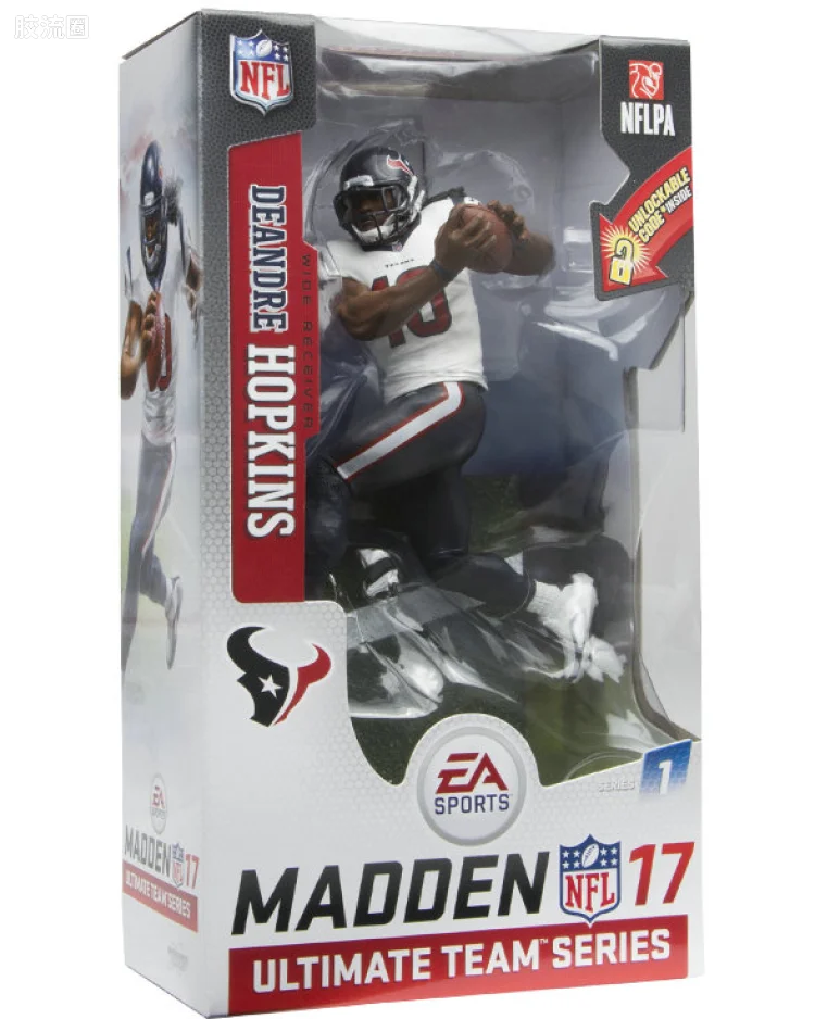 麦克法兰NFL美式足球系列玩具 Madden NFL 17 Ultimate Team Series 1 DEANDRE HOPKINS