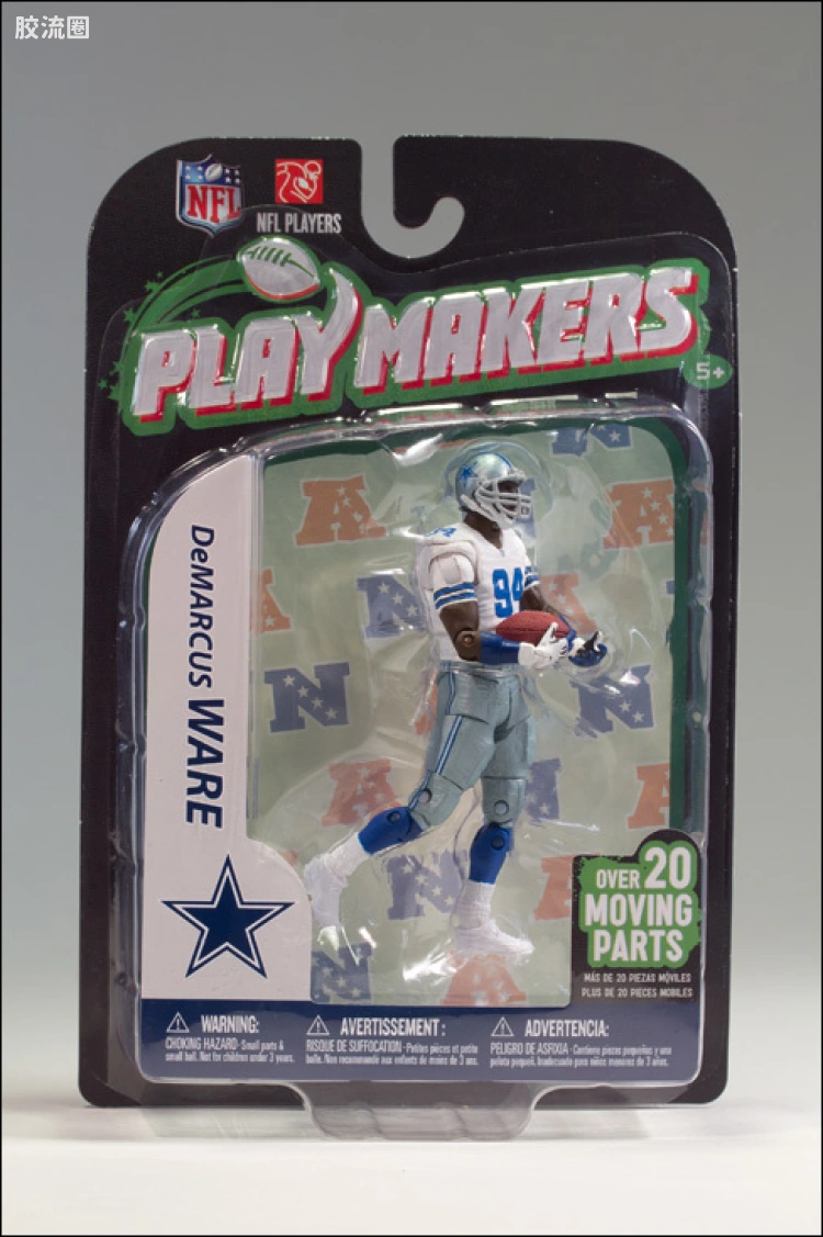 麦克法兰NFL美式足球系列玩具 PLAYMAKERS第3代 DEMARCUS WARE