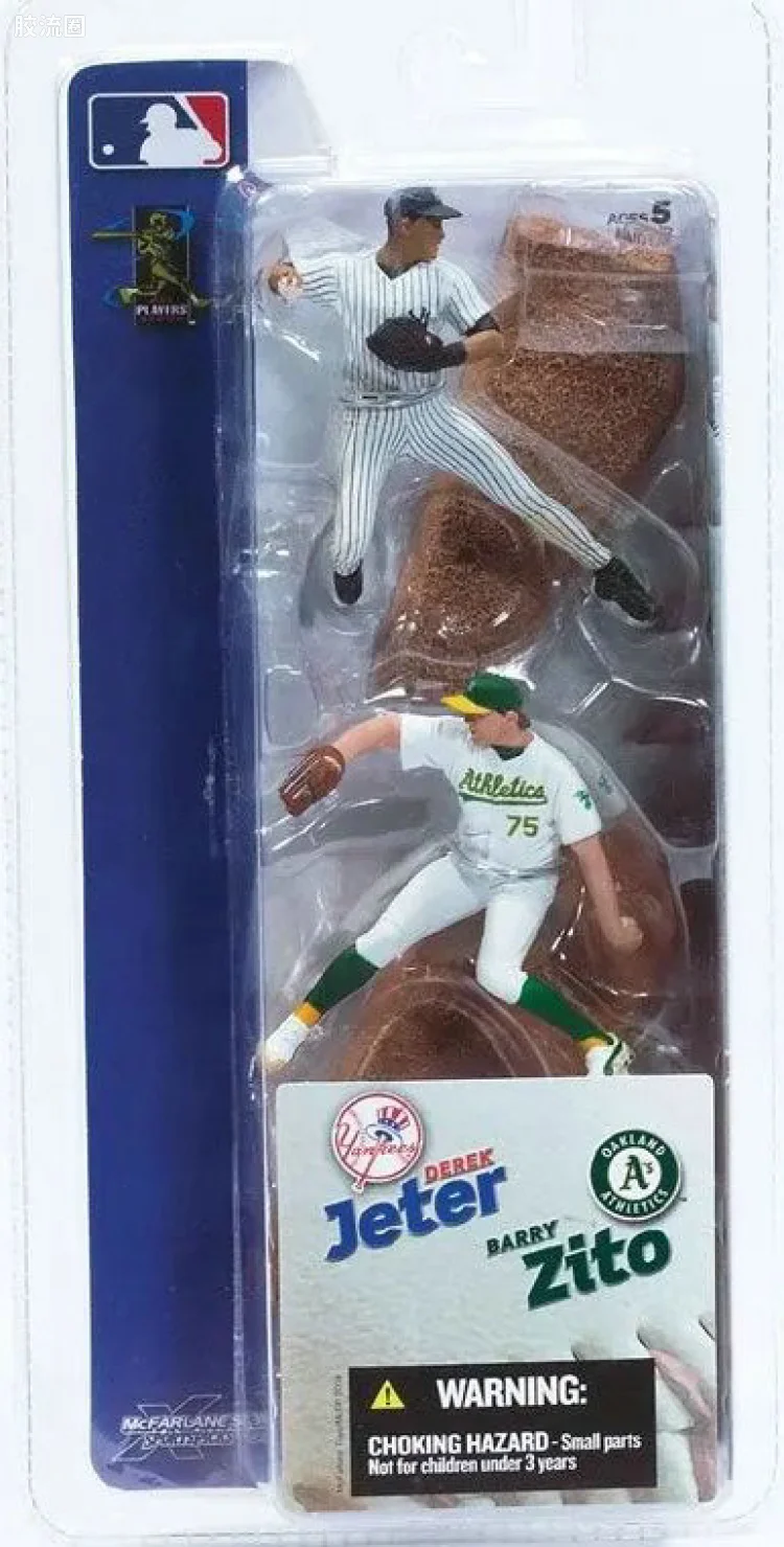 麦克法兰MLB棒球系列玩具 3寸系列第1代 DEREK JETER/BARRY ZITO