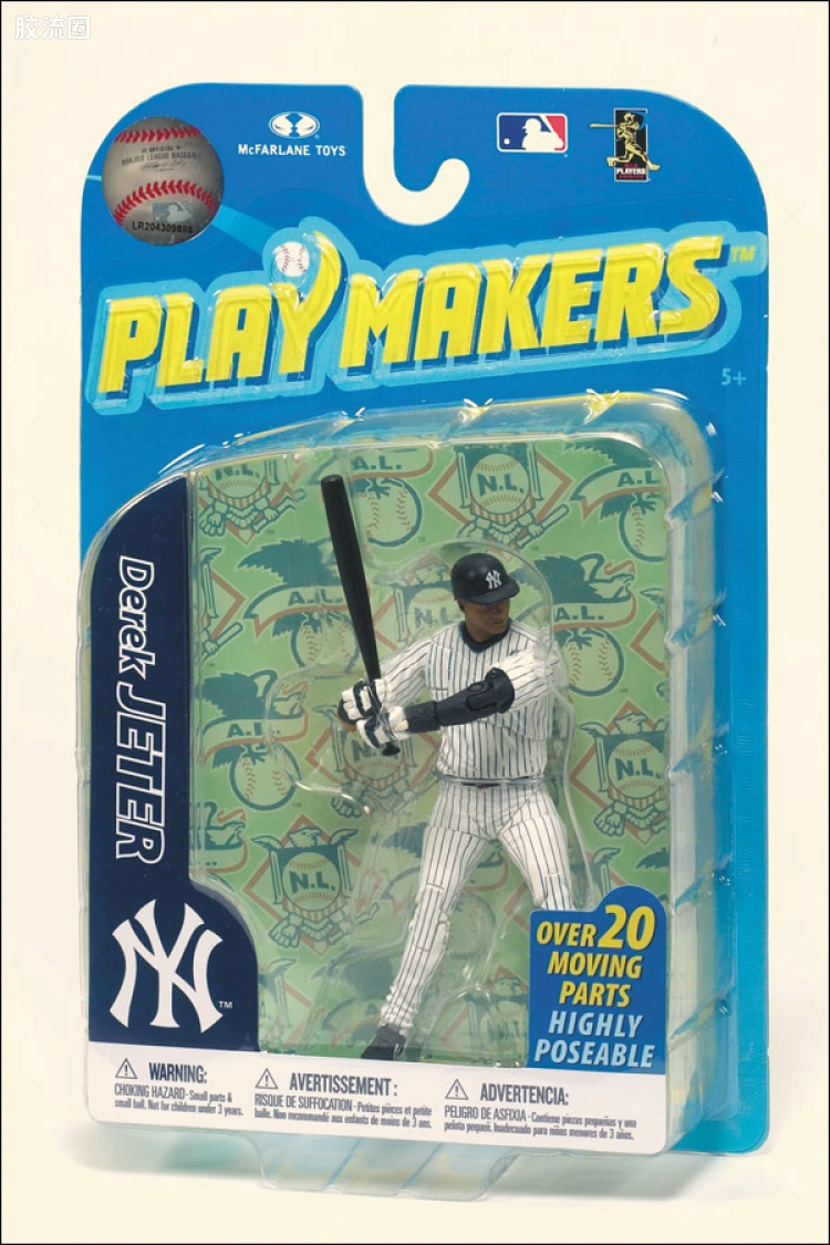 麦克法兰MLB棒球系列玩具 PLAYMAKERS 第2代 DEREK JETER (BATTING)