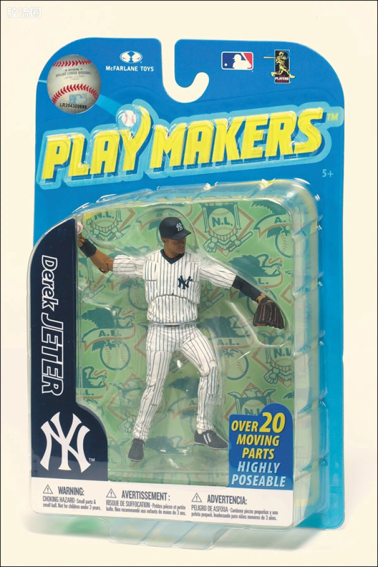 麦克法兰MLB棒球系列玩具 PLAYMAKERS 第2代 DEREK JETER (FIELDING)