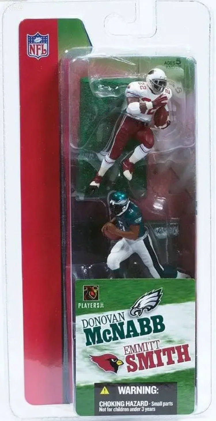麦克法兰NFL美式足球系列玩具 3寸系列第1代 DONOVAN MCNABB/EMMITT SMITH