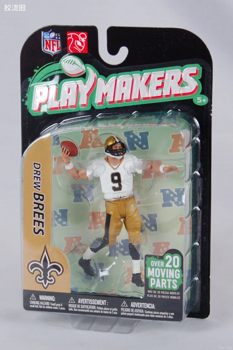 麦克法兰NFL美式足球系列玩具 PLAYMAKERS第2代 EXTENDED DREW BREES