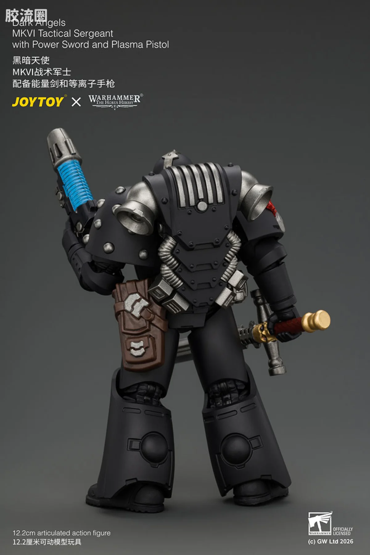 JOYTOY x 战锤40K 暗黑天使战团 MKVI战术中士（配动力剑与等离子手枪） - 图片