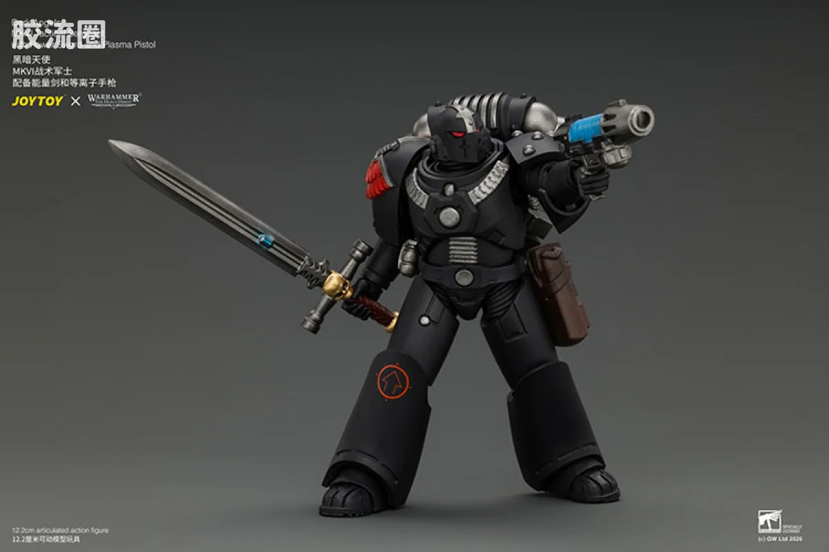 JOYTOY x 战锤40K 暗黑天使战团 MKVI战术中士（配动力剑与等离子手枪） - 图片