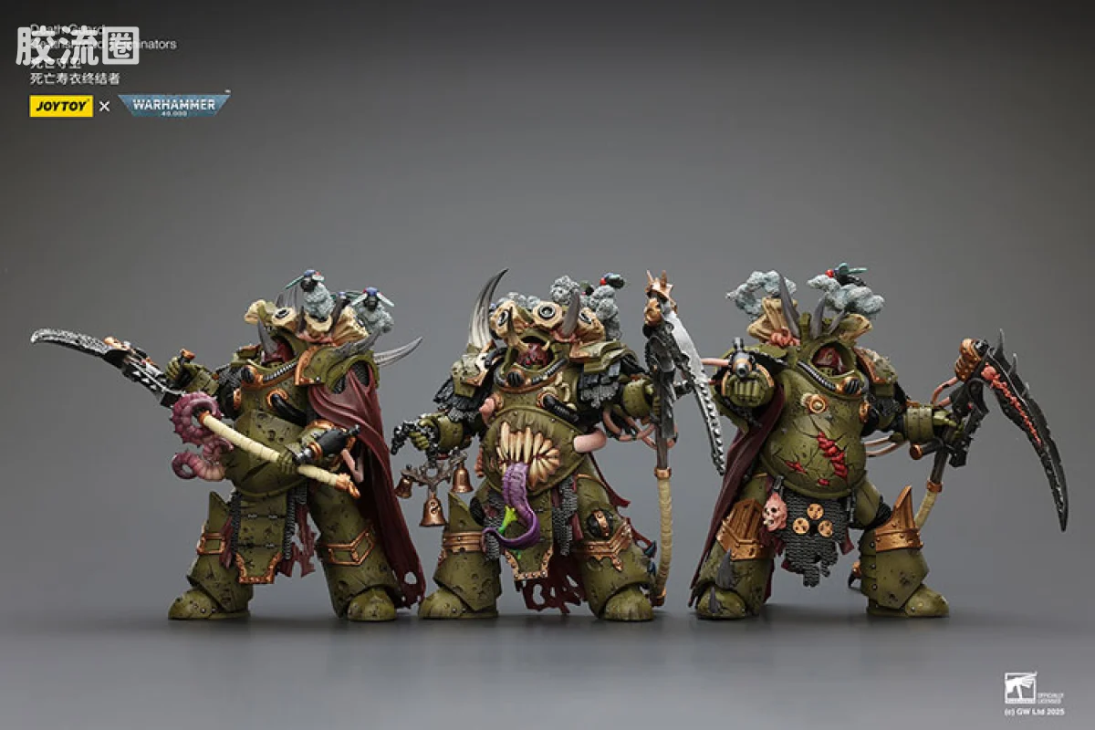 JOYTOY x 战锤40K 混沌势力 死亡守卫 死亡寿衣终结者三人组 - 图片