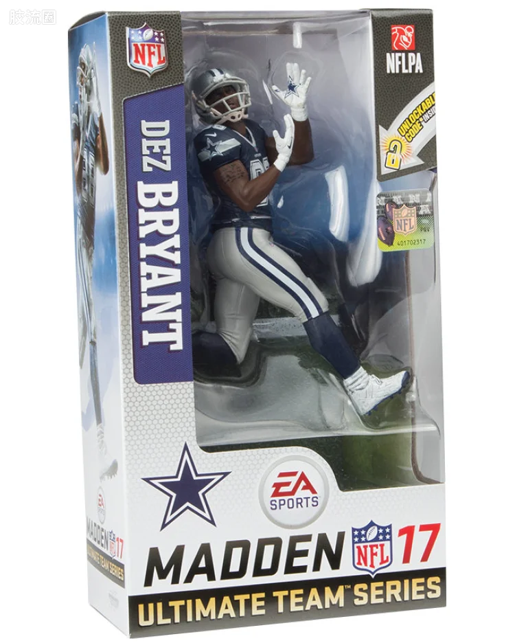麦克法兰NFL美式足球系列玩具 Madden NFL 17 Ultimate Team Series 3 Dez Bryant