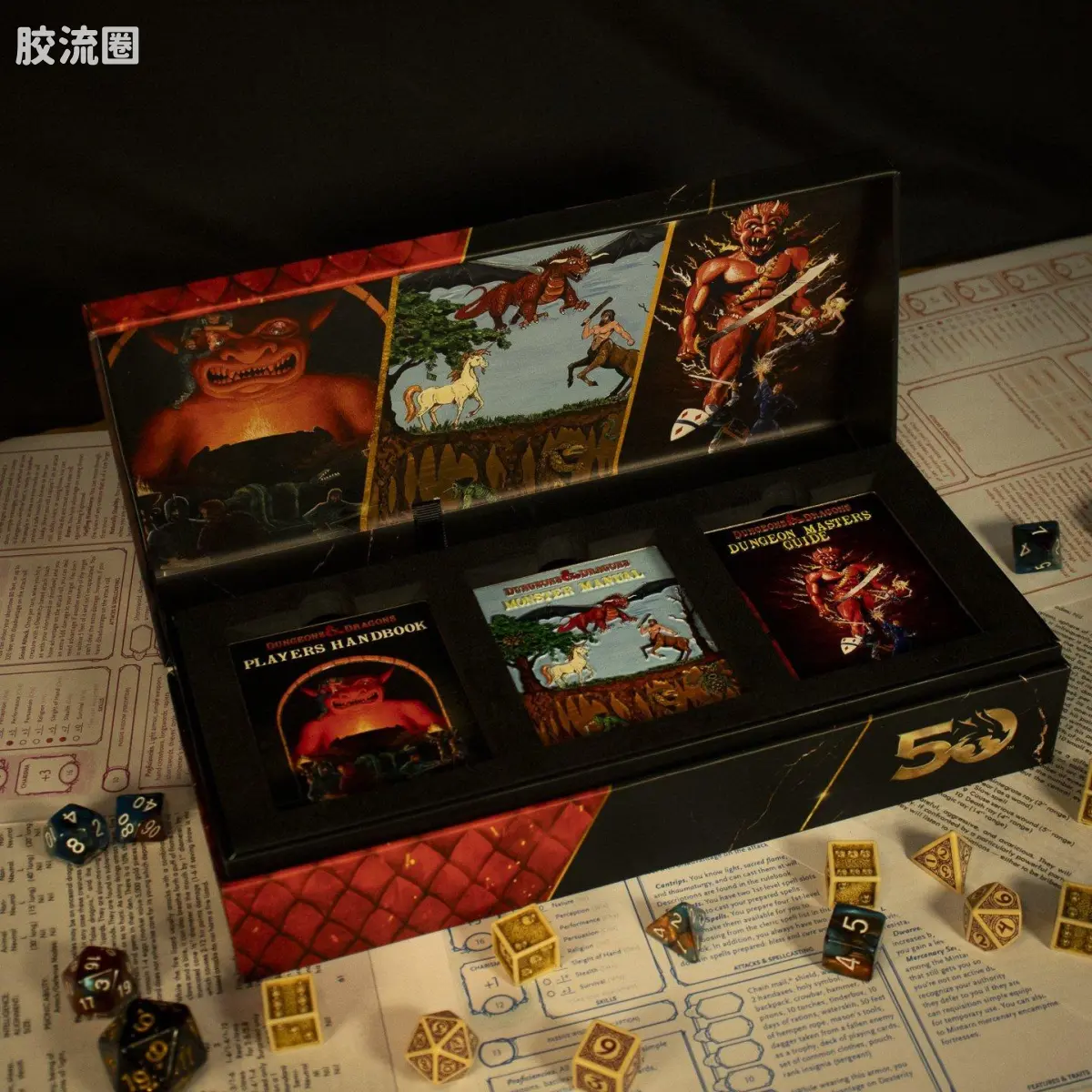 孩之宝综合系列 龙与地下城 50周年限量版 第一版 书籍封面 金属锭套装 - 图片