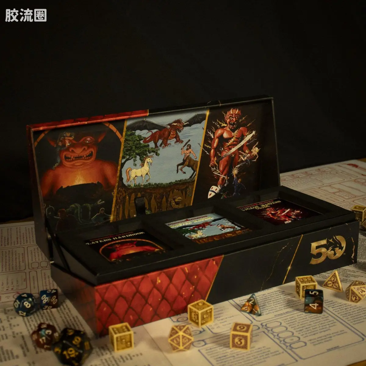 孩之宝综合系列 龙与地下城 50周年限量版 第一版 书籍封面 金属锭套装 - 图片