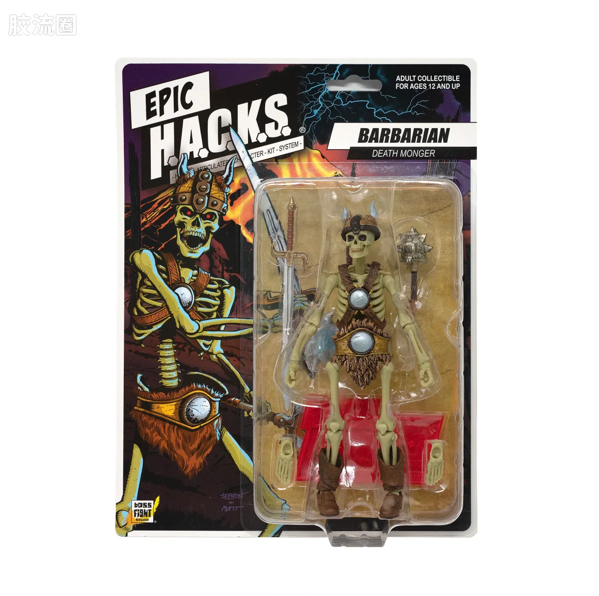史诗 H.A.C.K.S. 1/12 可动人偶 野蛮人骷髅 - 图片