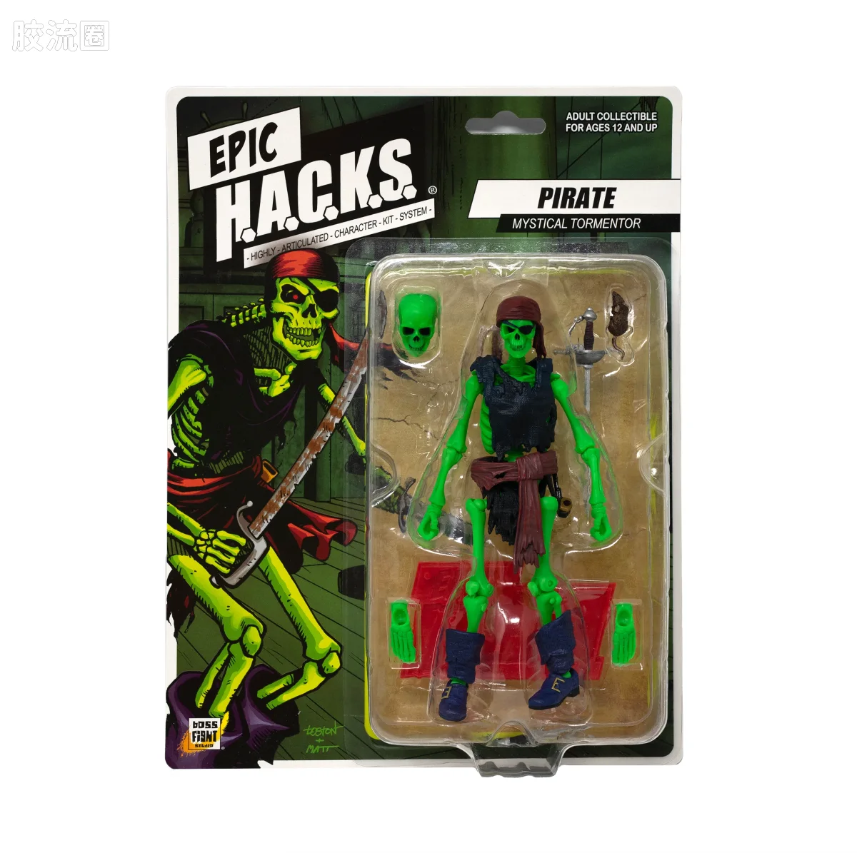 史诗 H.A.C.K.S. 1/12 可动人偶 海盗骷髅 - 图片