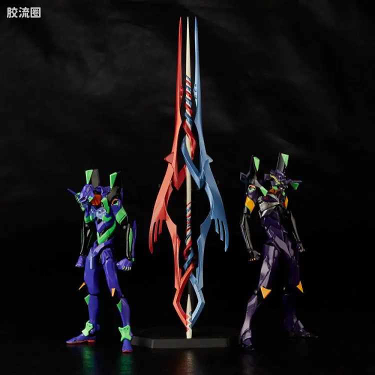 海洋堂转轮科技山口式可动系列 EVANGELION EVOLUTION EV-EX 盖乌斯之枪+EVA初号机&EVA第13号机