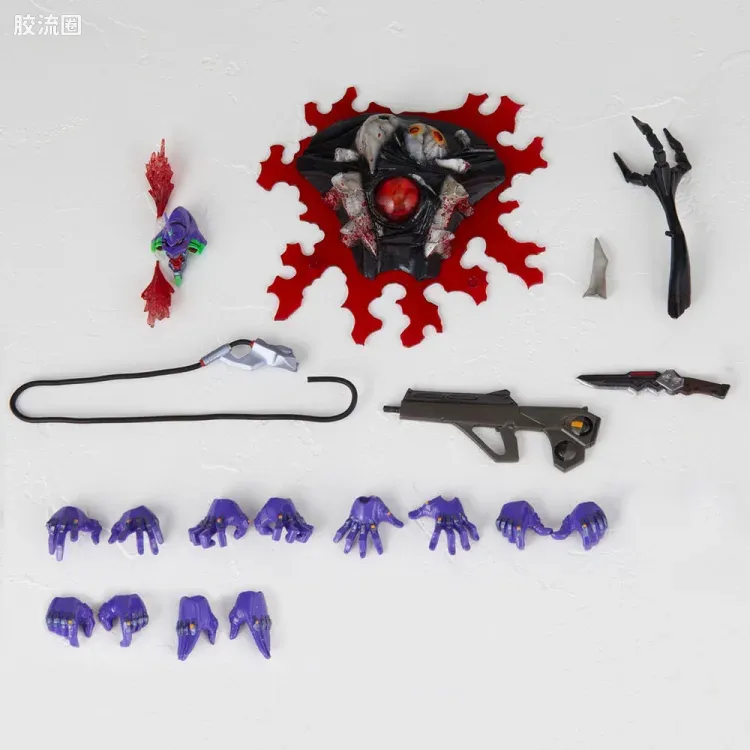 海洋堂转轮科技山口式可动系列 EVANGELION EVOLUTION EV-001S EVA初号机 新包装版 - 图片