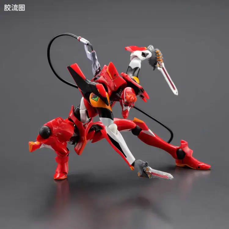 海洋堂转轮科技山口式可动系列 EVANGELION EVOLUTION EV-005S EVA2号机 新包装版 - 图片