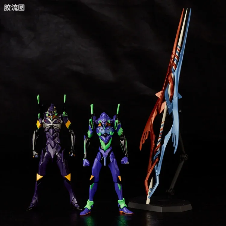 海洋堂转轮科技山口式可动系列 EVANGELION EVOLUTION EV-EX 盖乌斯之枪+EVA初号机&EVA第13号机 - 图片