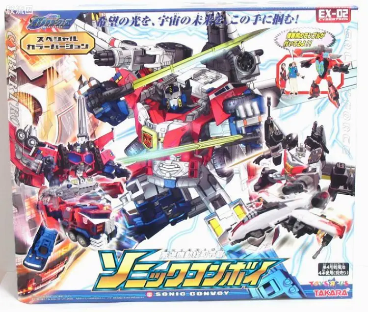 变形金刚GF 银河之力 限定版 EX-02 透明银河擎天柱 音速爆弹 轰隆隆