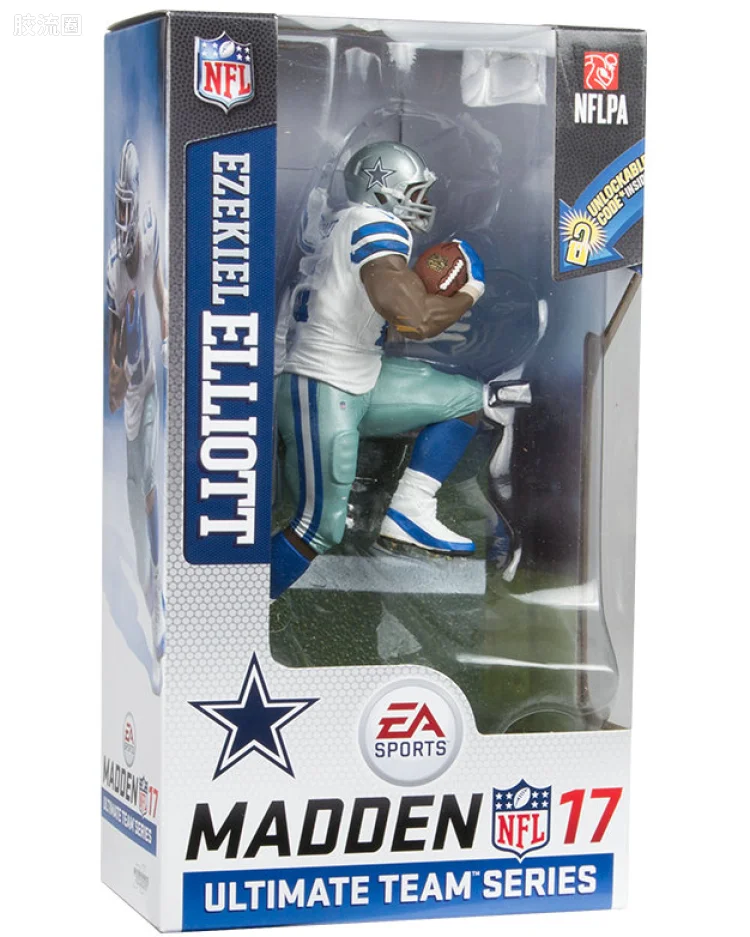 麦克法兰NFL美式足球系列玩具 Madden NFL 17 Ultimate Team Series 2 EZEKIEL ELLIOTT
