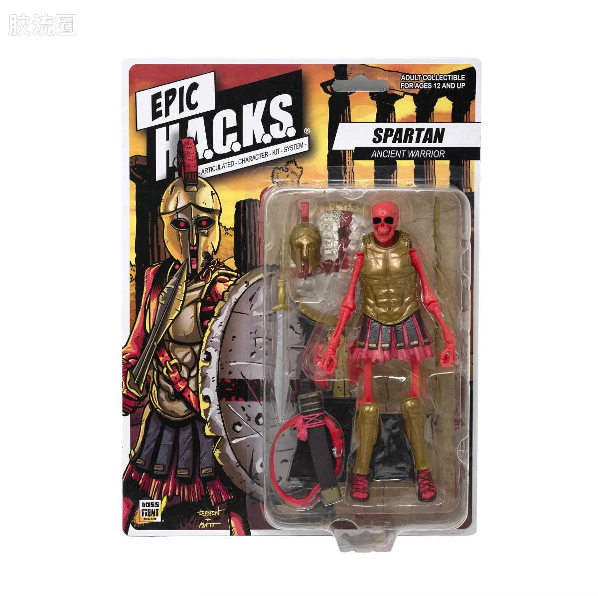 史诗 H.A.C.K.S. 1/12 可动人偶 斯巴达勇士骷髅 - 图片