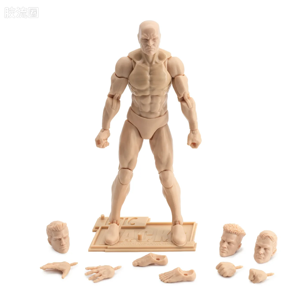 史诗 H.A.C.K.S. 1/12 可动人偶 香槟卡其色男性素体 - 图片