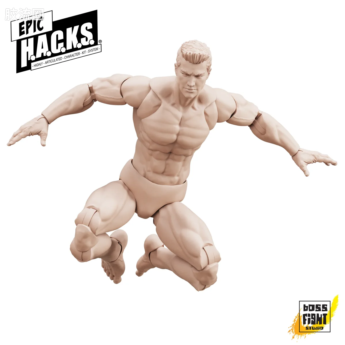 史诗 H.A.C.K.S. 1/12 可动人偶 香槟卡其色男性素体 - 图片