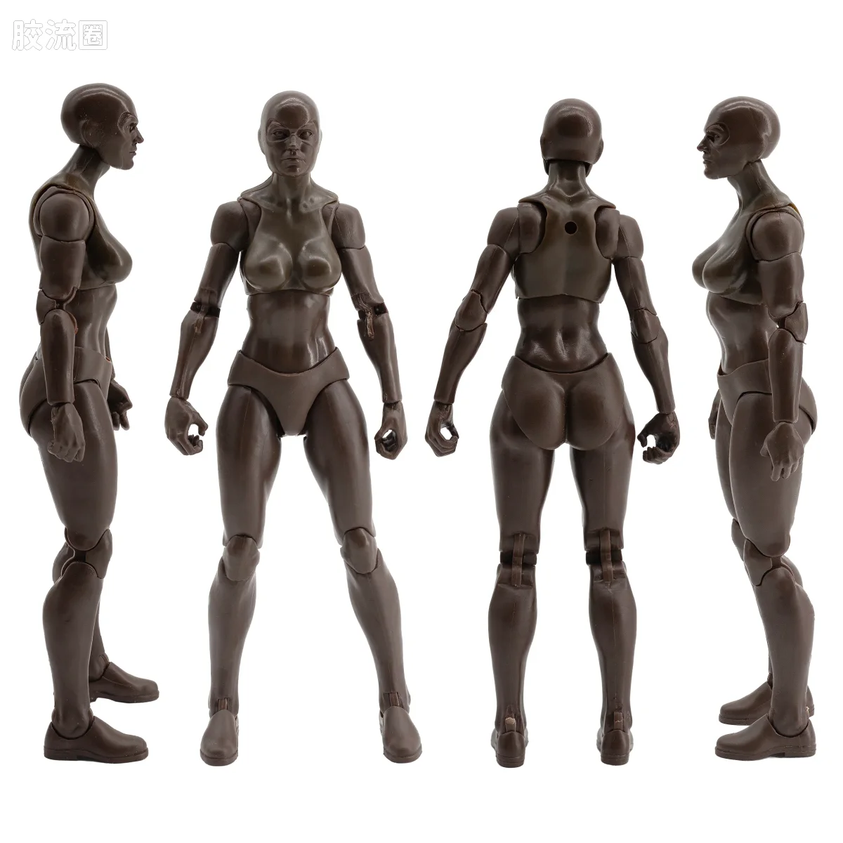 史诗 H.A.C.K.S. 1/12 可动人偶 咖啡棕色女性素体 - 图片