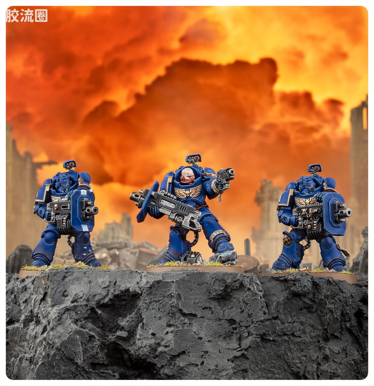 战锤40K Space Marines 星际战士通用单位 10版 根除者小队（重爆弹枪） - 图片