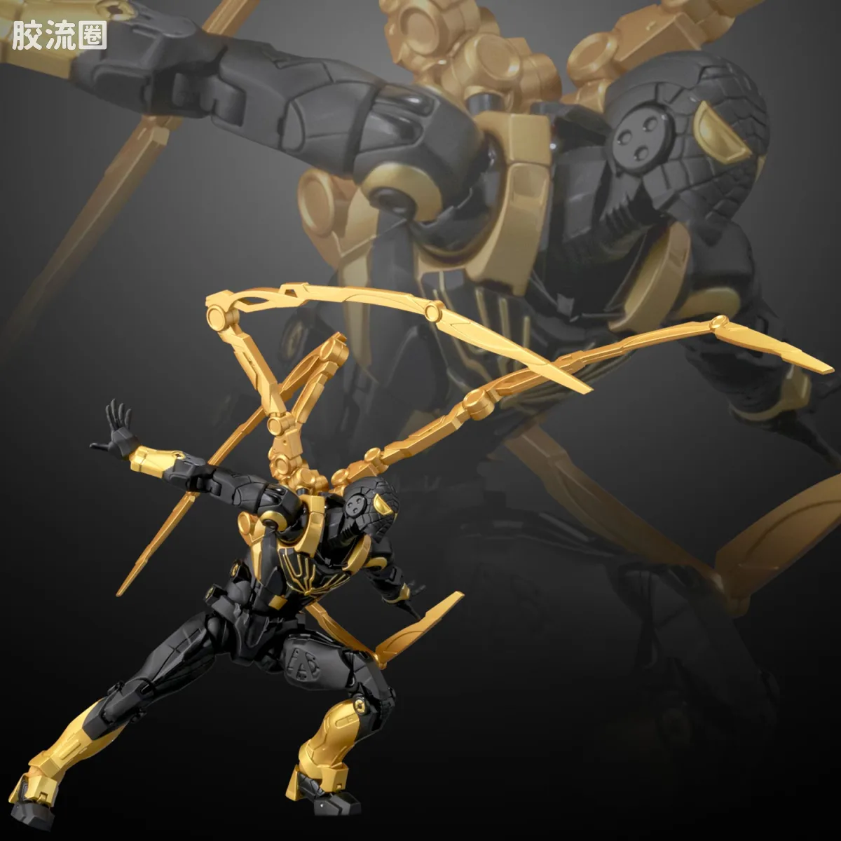 千值练机甲综合系列 FIGHTING ARMOR 钢铁蜘蛛侠 (Onyx Stealth Tech Ver.) - 图片