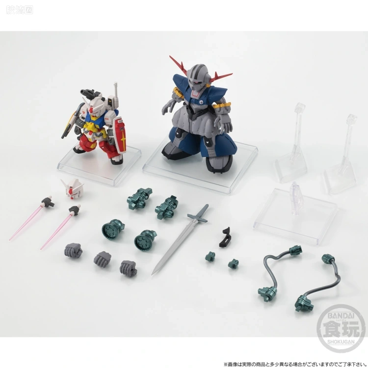 新FW系列食玩 GUNDAM CONVERGE CORE 完美高达＆完美吉恩号套装 - 图片