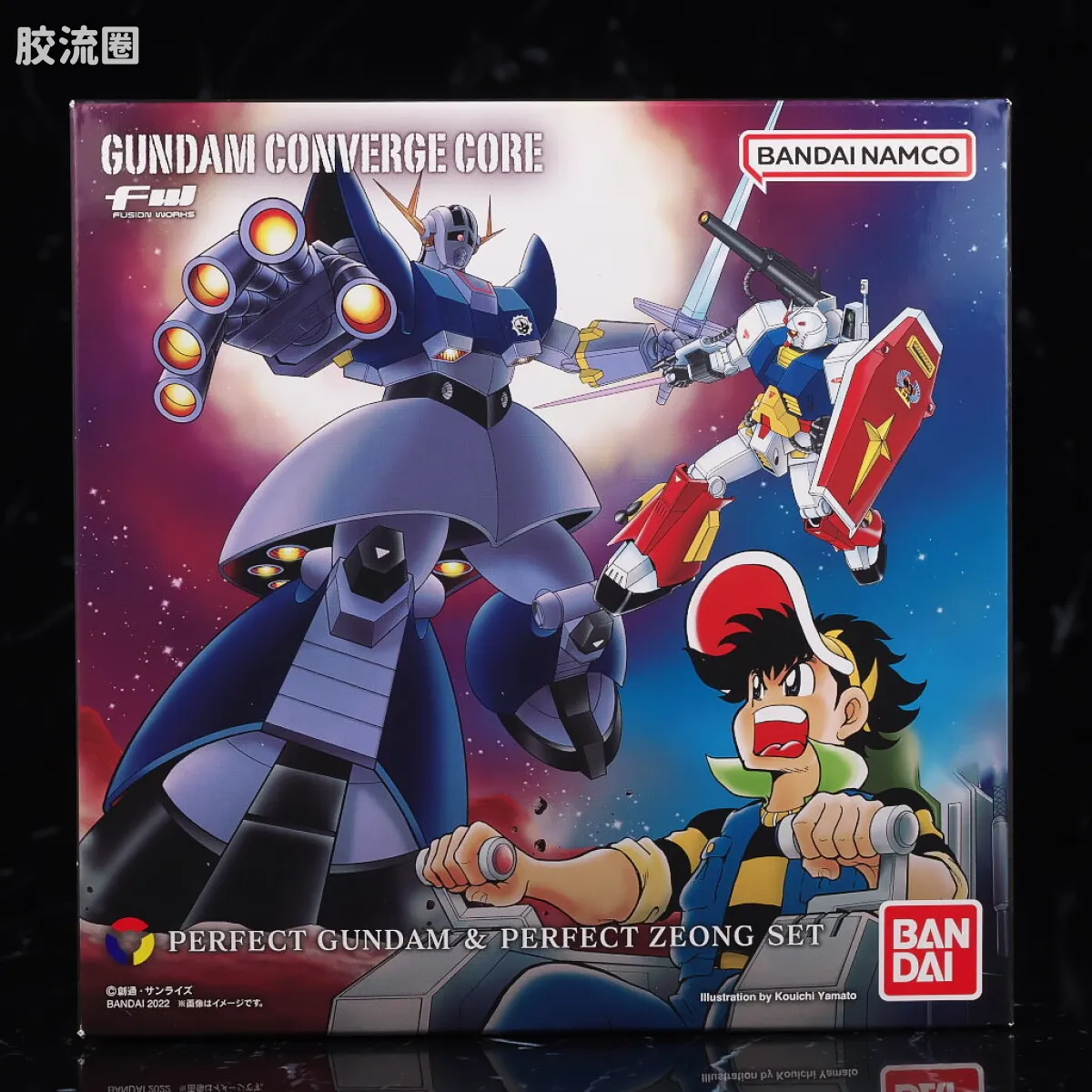 新FW系列食玩 GUNDAM CONVERGE CORE 完美高达＆完美吉恩号套装 - 图片