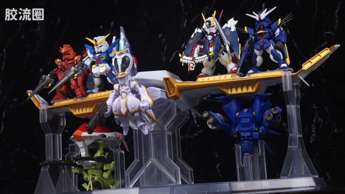 新FW系列食玩 GUNDAM CONVERGE CORE 机动战士海盗高达 钢铁的7人 安杰尔·迪欧纳&伊卡洛斯套装 - 图片