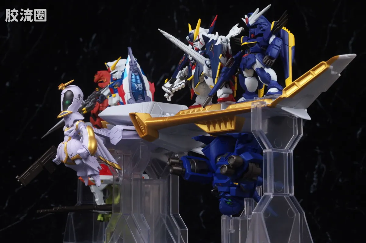 新FW系列食玩 GUNDAM CONVERGE CORE 机动战士海盗高达 钢铁的7人 安杰尔·迪欧纳&伊卡洛斯套装 - 图片