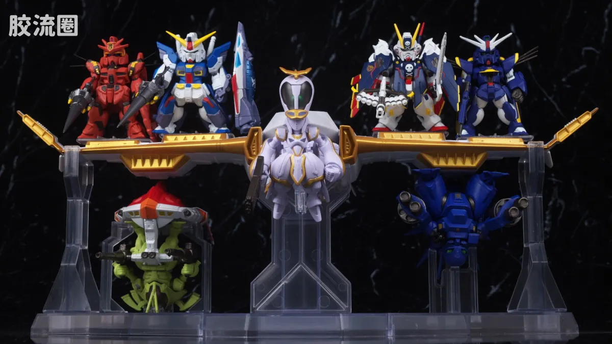 新FW系列食玩 GUNDAM CONVERGE CORE 机动战士海盗高达 钢铁的7人 安杰尔·迪欧纳&伊卡洛斯套装 - 图片