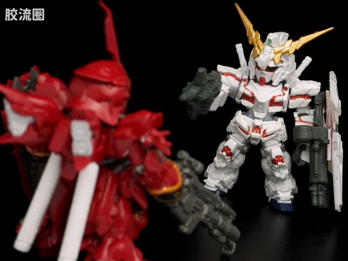 新FW系列食玩 GUNDAM CONVERGE SP SP02 独角兽VS新安洲 - 图片