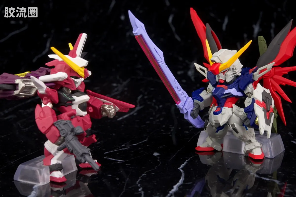 新FW系列食玩 GUNDAM CONVERGE SP SP-08 无限正义高达&命运高达 - 图片
