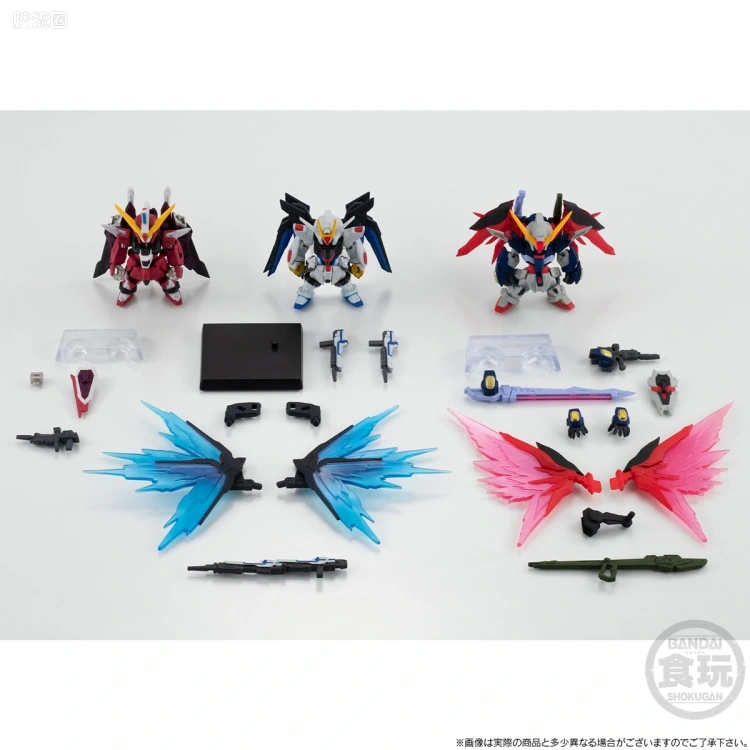 新FW系列食玩 GUNDAM CONVERGE CORE 机动战士高达SEED DESTINY 3机套装 - 图片