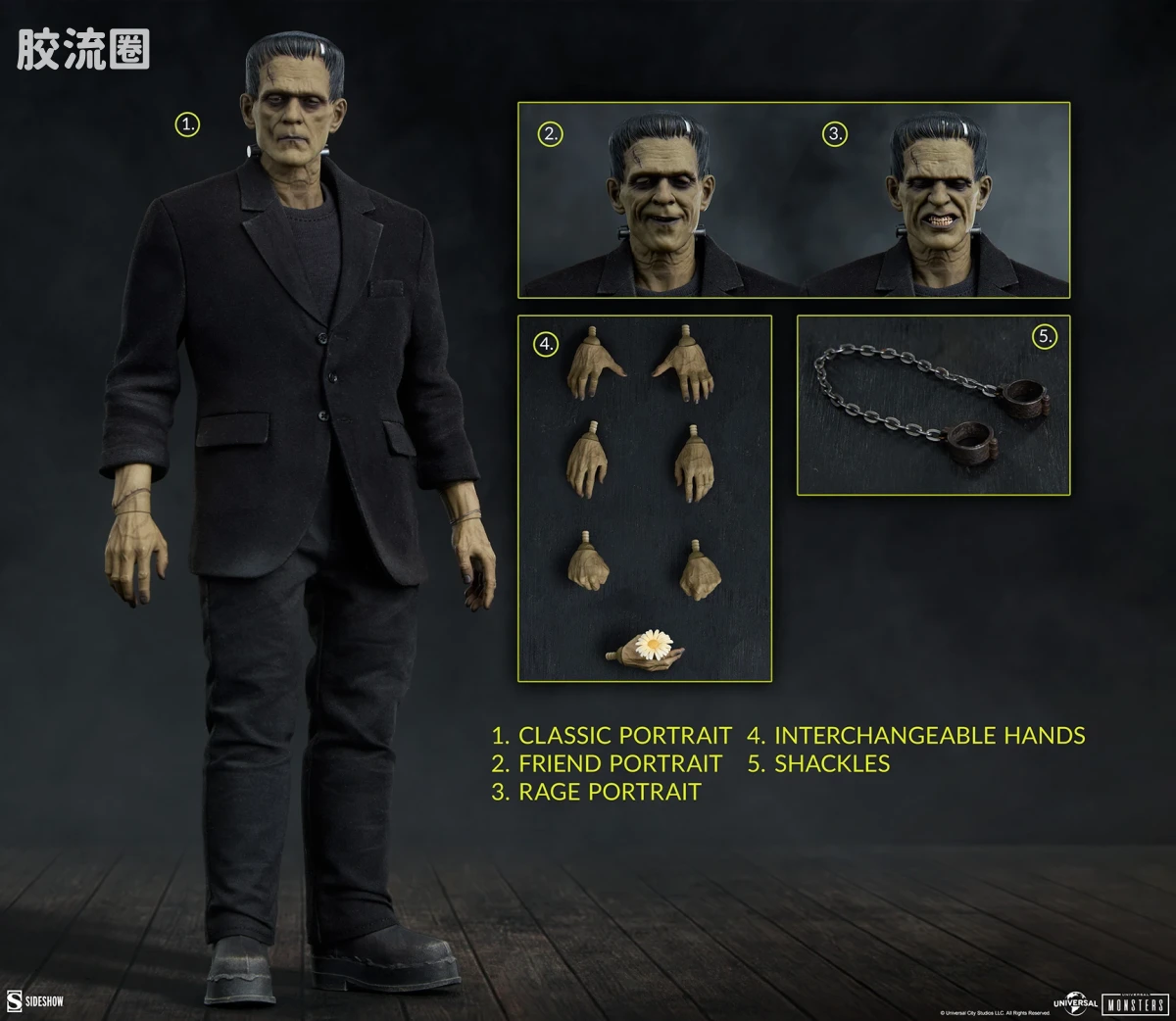 sideshow1比6可动人偶系列 普通版 科学怪人 豪华版 - 图片