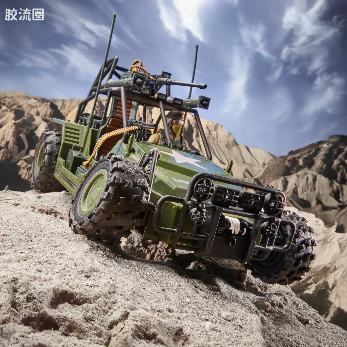 孩之宝 特种部队系列 复古收藏 人与载具系列 曲桥箱&打击者号越野车 - 图片