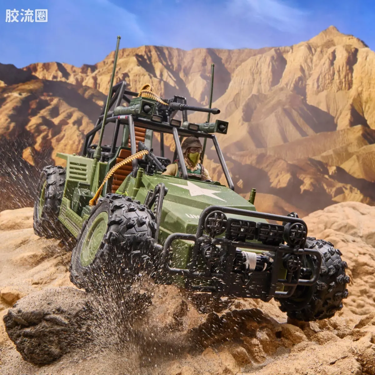 孩之宝 特种部队系列 复古收藏 人与载具系列 曲桥箱&打击者号越野车 - 图片