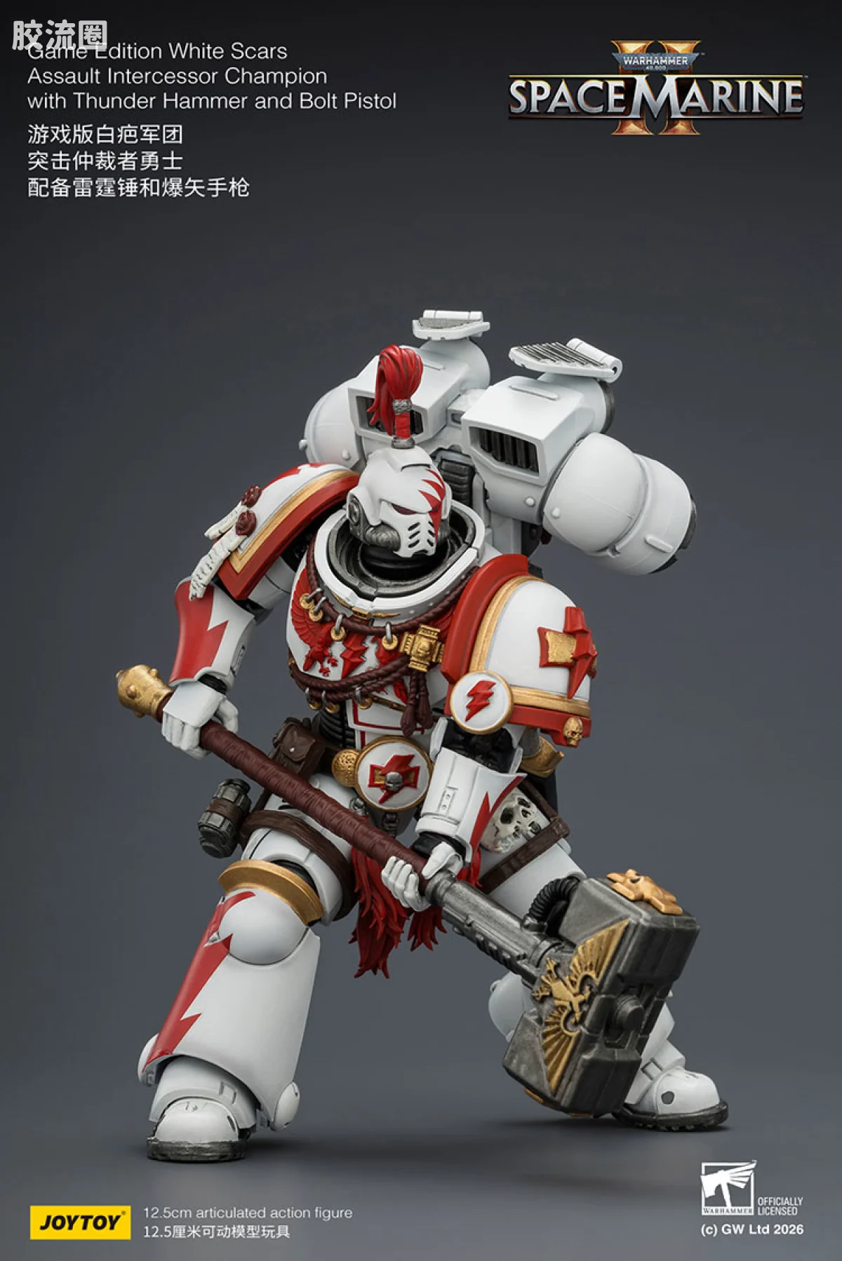 JOYTOY x 战锤40K 【星际战士2】游戏系列 [SM2]白疤 突击仲裁者（雷霆锤＆爆矢手枪） - 图片