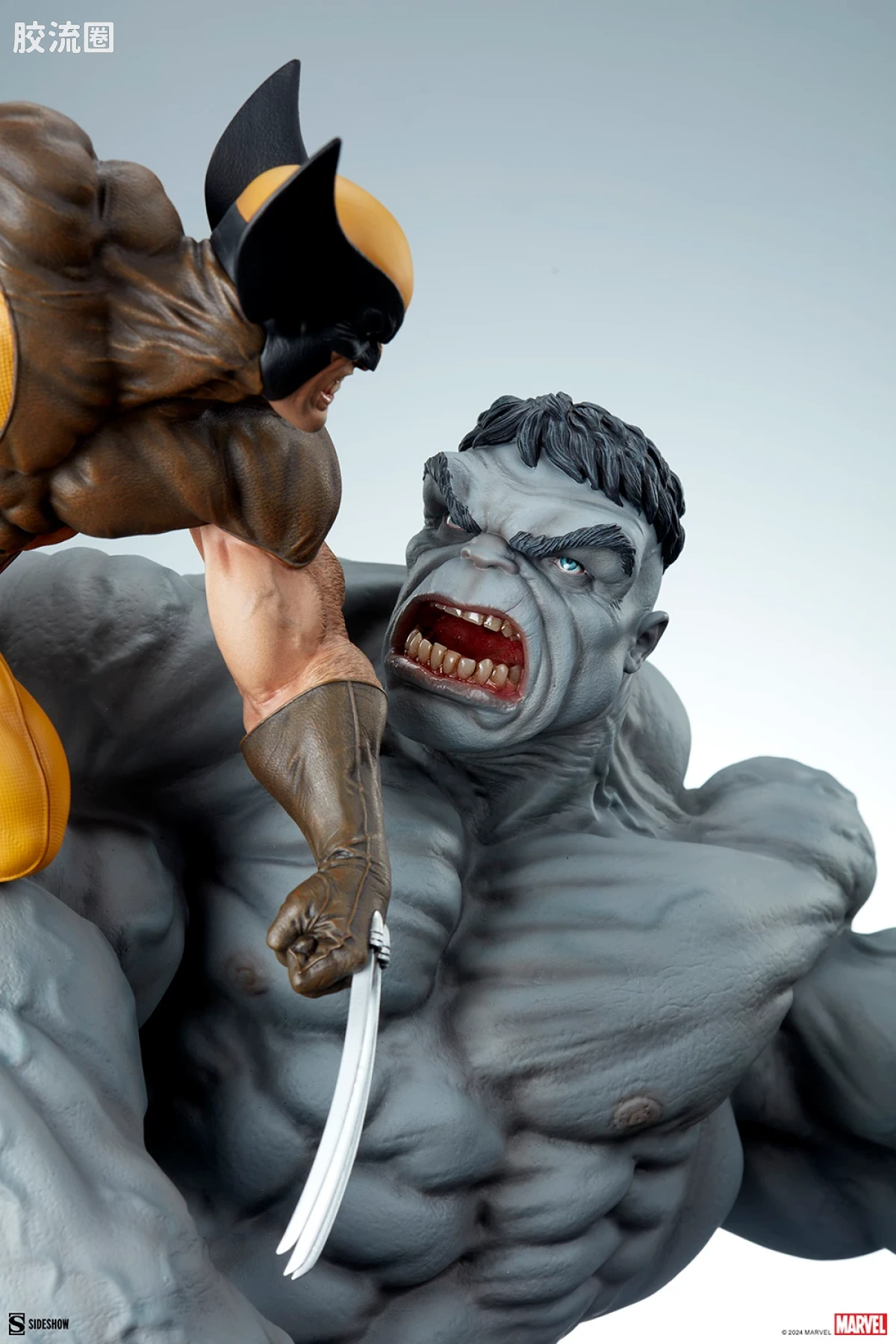 sideshow静态模型系列 Maquette 灰浩克 vs 金刚狼 - 图片